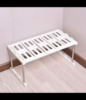 Mensola Sovrapponibile Salvaspazio Organizer Impilabile Armadio Mobili 65x24x30         