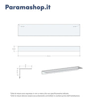 Mensola da bagno in alluminio Nero opaco, dimensioni 40 cm | Bergen