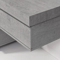 Mensolone Bagno Sospeso 120 cm Cemento completo di lavabo e specchio