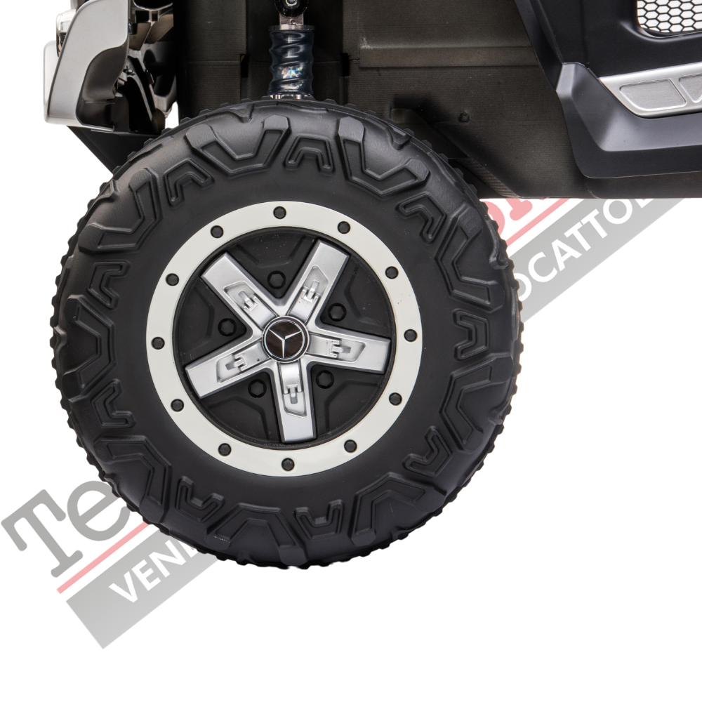 Auto Elettrica per Bambini Mercedes Unimog 12V 2 Posti Monitor Touchscreen Mp4-Rosa