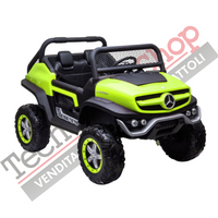 Auto Elettrica per Bambini Mercedes Unimog 12V 2 Posti Monitor Touchscreen Mp4-Verde