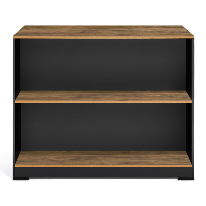 IDMarket - Mesa de bar de isla JUNO en madera negra con tablero oscuro HAWKINS