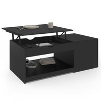 IDMarket - Mesa de centro elevable ELEA con estuche de madera negro