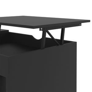 IDMarket - Mesa de centro elevable ELEA con estuche de madera negro