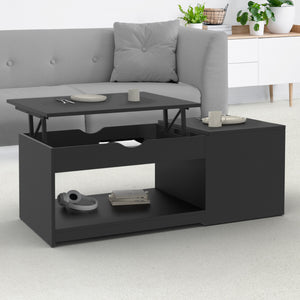 IDMarket - Mesa de centro elevable ELEA con estuche de madera negro