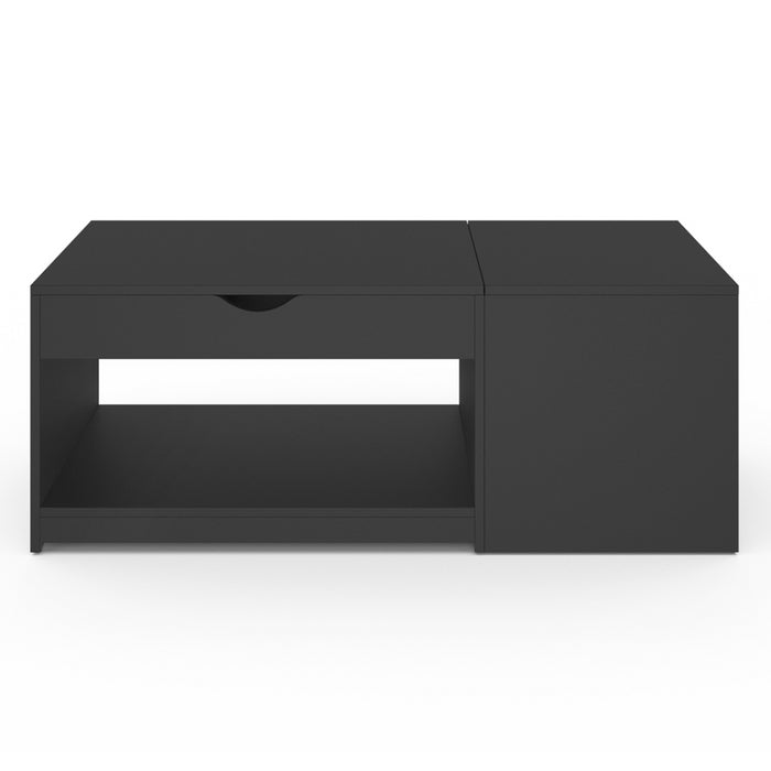 IDMarket - Mesa de centro elevable ELEA con estuche de madera negro