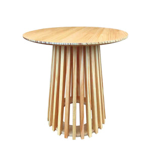 LÚZETE - MESA DE CENTRO MADERA NATURAL Ø50 CM NEREA