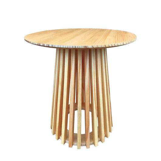 LÚZETE - MESA DE CENTRO MADERA NATURAL Ø50 CM NEREA