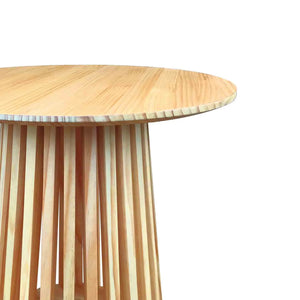 LÚZETE - MESA DE CENTRO MADERA NATURAL Ø50 CM NEREA