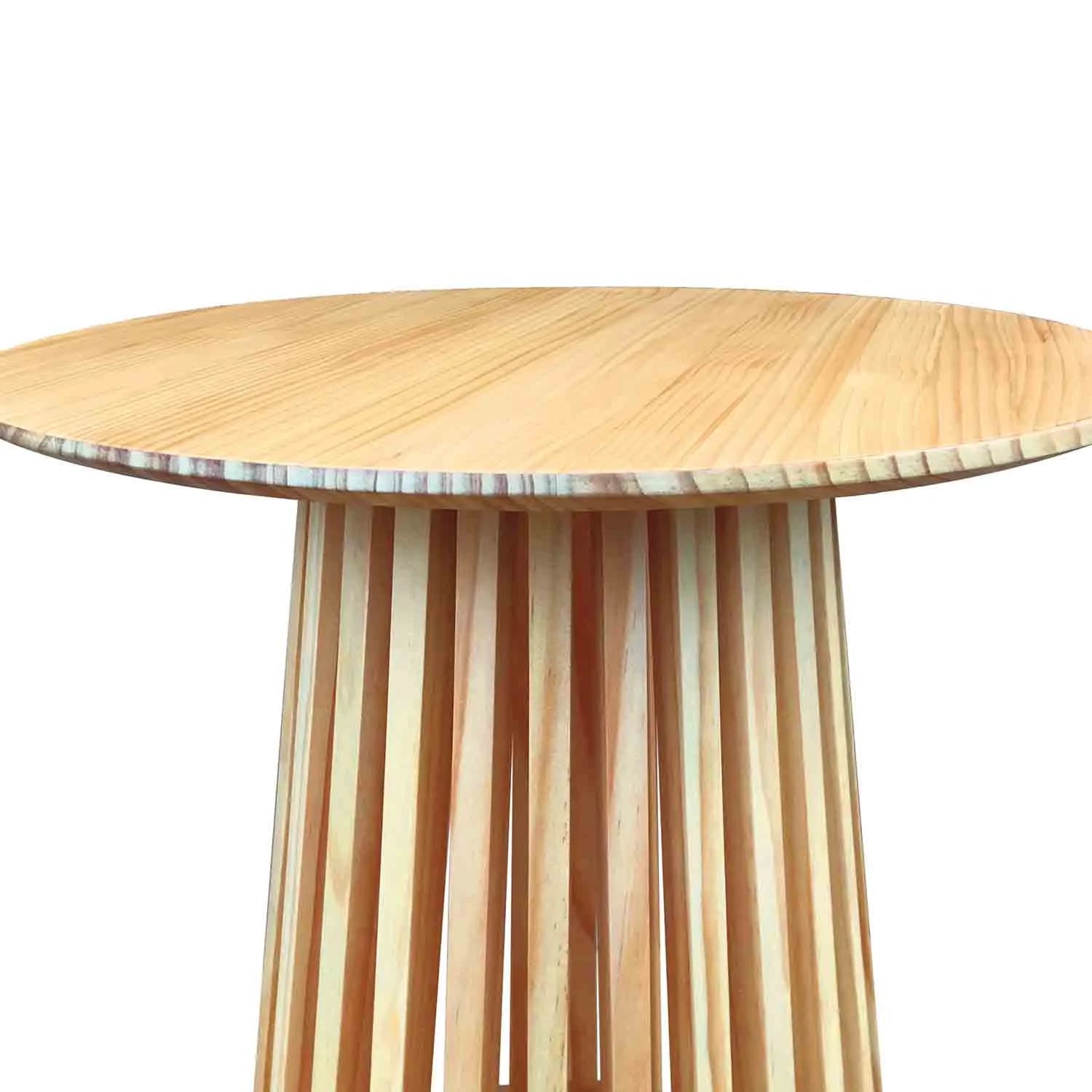 LÚZETE - MESA DE CENTRO MADERA NATURAL Ø50 CM NEREA