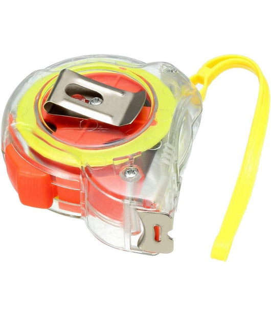 Metro In Metallo Flessometro Da 10mt Flessibile Con Blocco Retrattile Gancio         