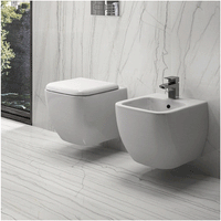 Sanitari sospesi Metropolitan Rak Ceramics: WC, Bidet, Copriwater Bianco