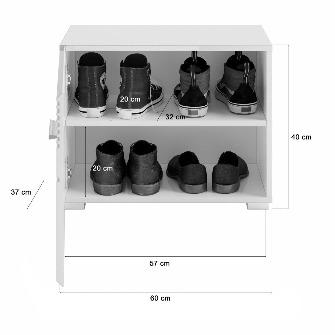 Mobile per Scarpe - Bianco Lucido - KLEANKIN