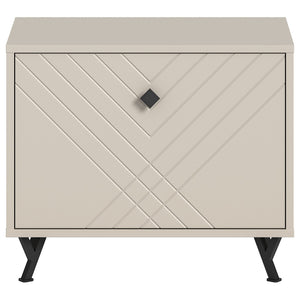 Mobile per scarpe LUNA – Beige opaco – 1 ribalta – 60x50x35 cm