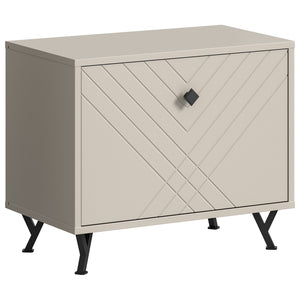 Mobile per scarpe LUNA – Beige opaco – 1 ribalta – 60x50x35 cm