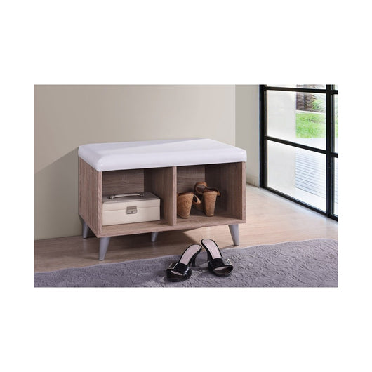 Mobile per scarpe SIDE con 2 scomparti larghi, colore quercia Sonoma e bianco.