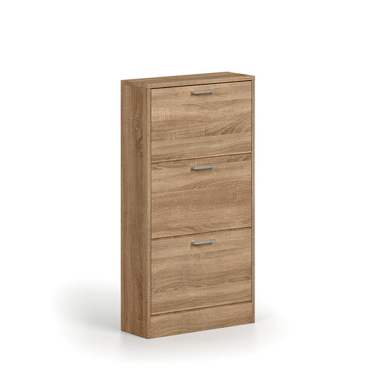 Mobile portascarpe verticale ERA, 3 cassetti colore rovere sonoma