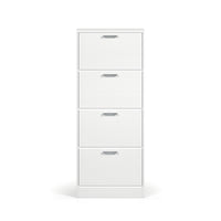 Mobile portascarpe verticale ERA, 4 cassetti colore bianco