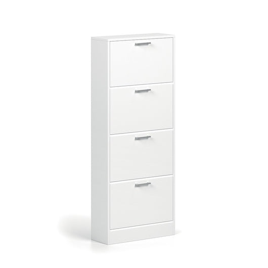 Mobile portascarpe verticale ERA, 4 cassetti colore bianco