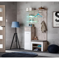 Mobile da ingresso di design per il tuo ingresso collezione ONYX 1 colori rovere e bianco