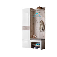 Mobile da ingresso di design per il tuo ingresso collezione ONYX 1 colori rovere e bianco