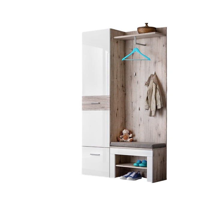 Mobile da ingresso di design per il tuo ingresso collezione ONYX 1 colori rovere e bianco