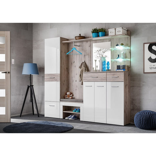 Mobile da ingresso - ONYX 4 - Colori rovere e bianco