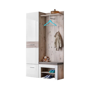 Mobile d'ingresso - ONYX 5 - Colori rovere e bianco