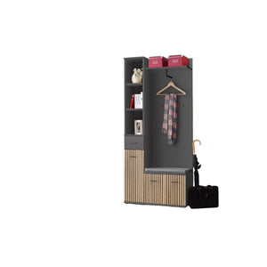 Mobile da ingresso POLO - Armadi e guardaroba in grigio e rovere