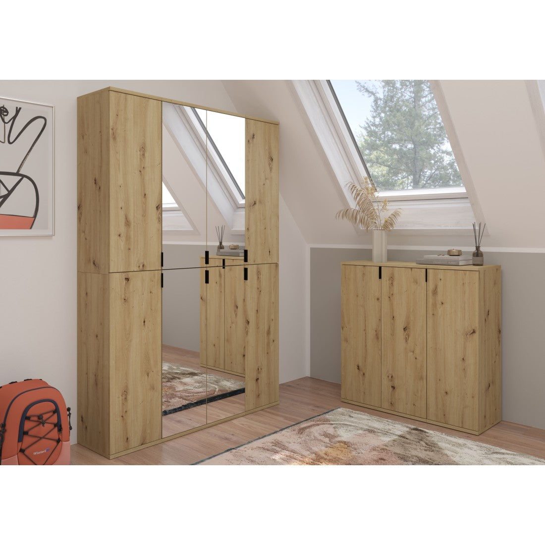 Mobile contenitore 1 anta – Rovere chiaro – BODITE