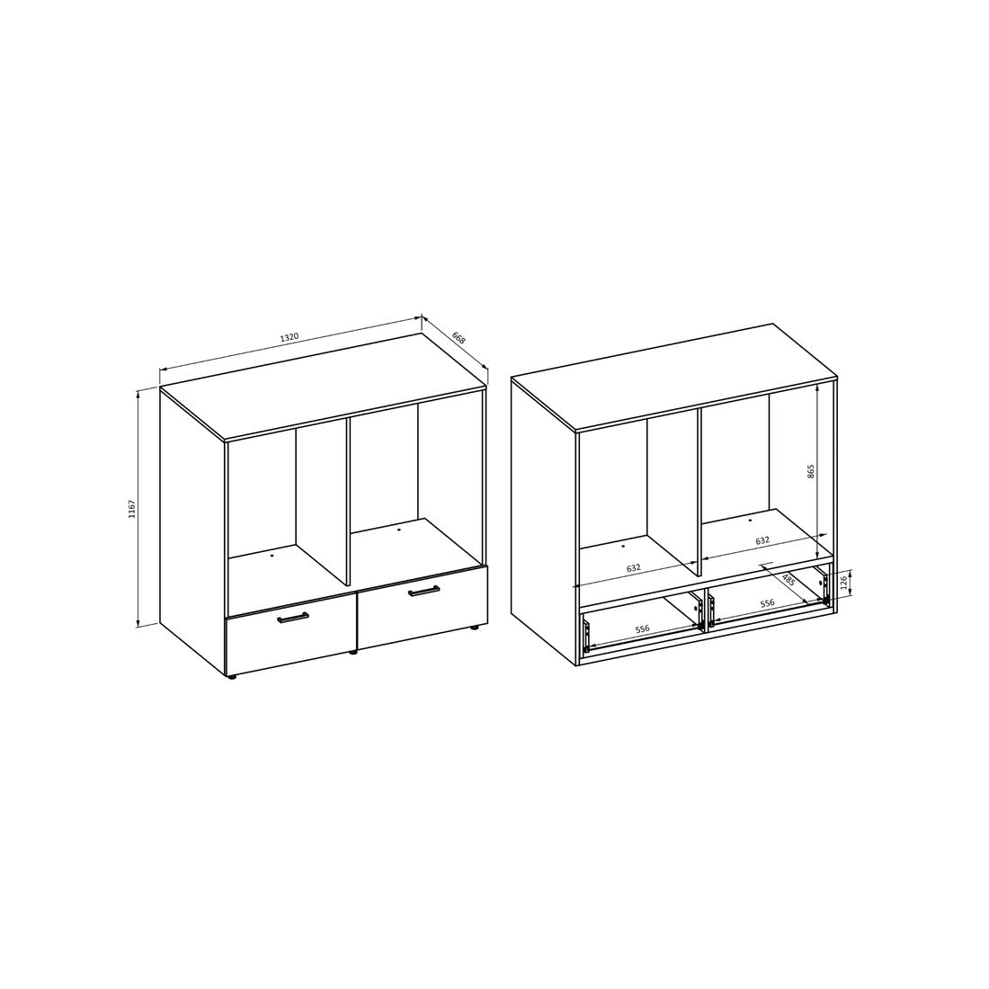 Mobile da bagno per lavatrice e asciugatrice collezione WASHING – 2 cassetti – Tortora e quercia