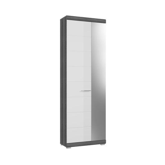 Mobile da ripostiglio SCOTT – Bianco lucido – 6 scomparti, 1 porta – Da posizionare