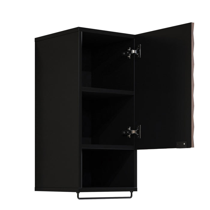 Mobile da bagno collezione KING – Rovere scuro e nero