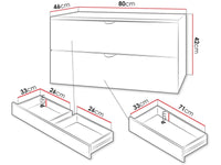 Mobile da bagno "Ios" - 2 pezzi - Bianco