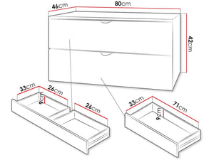 Mobile da bagno "Ios" - 2 pezzi - Bianco