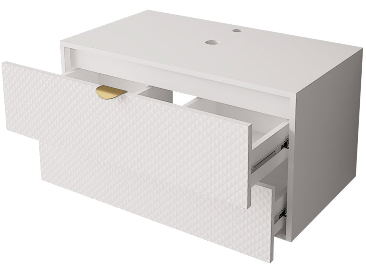 Mobile da bagno "Ios" - 2 pezzi - Bianco