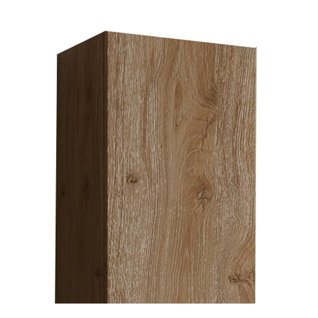 Mobile da bagno sospeso BURA - 1 porta - Rovere chiaro - Design moderno