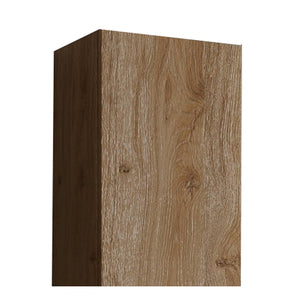 Mobile da bagno sospeso BURA - 1 porta - Rovere chiaro - Design moderno