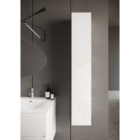 Mobile da bagno sospeso ISORA – 1 porta – Bianco lucido – Design moderno