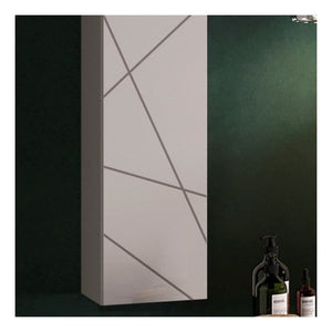 Mobile da bagno sospeso VITARIO – 1 porta – Bianco lucido – Design moderno