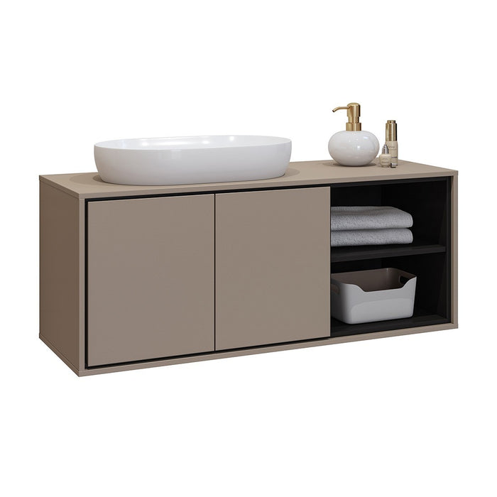 Mobile sottolavabo da bagno 120 cm GOBI colore marrone