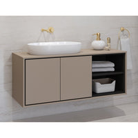 Mobile sottolavabo da bagno 120 cm GOBI colore marrone
