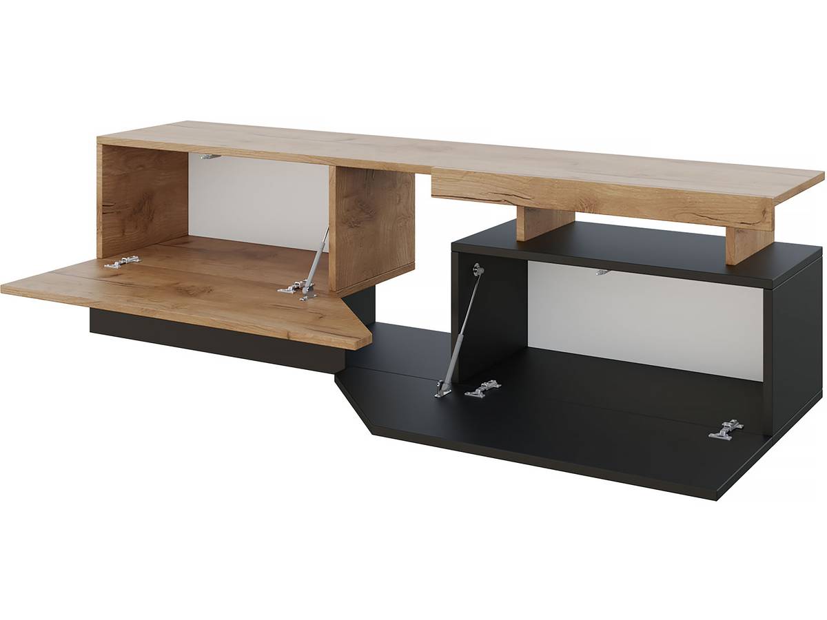 Mobile TV "Ceelias" -160 x 46 x 35 cm - Grigio/Marrone