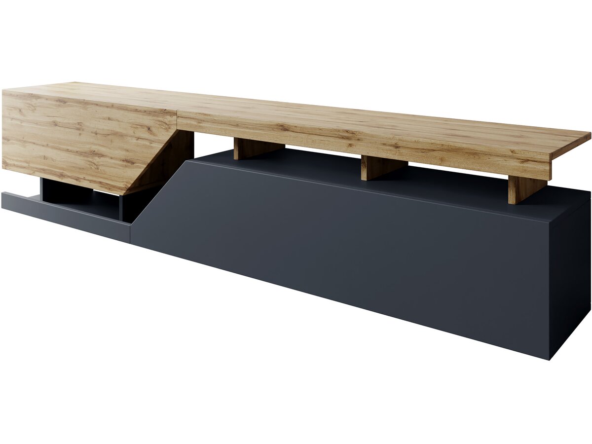 Mobile TV "Ceelias" - 200 x 46 x 35 cm - Grigio / Marrone