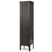 Mobile contenitore per bagno 37 x 37 x 160 cm con 5 ripiani ergonomici in MDF marrone 20_0018826