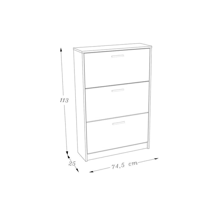 Mobile porta scarpe KLARK colore nero lucido alto – 18 paia