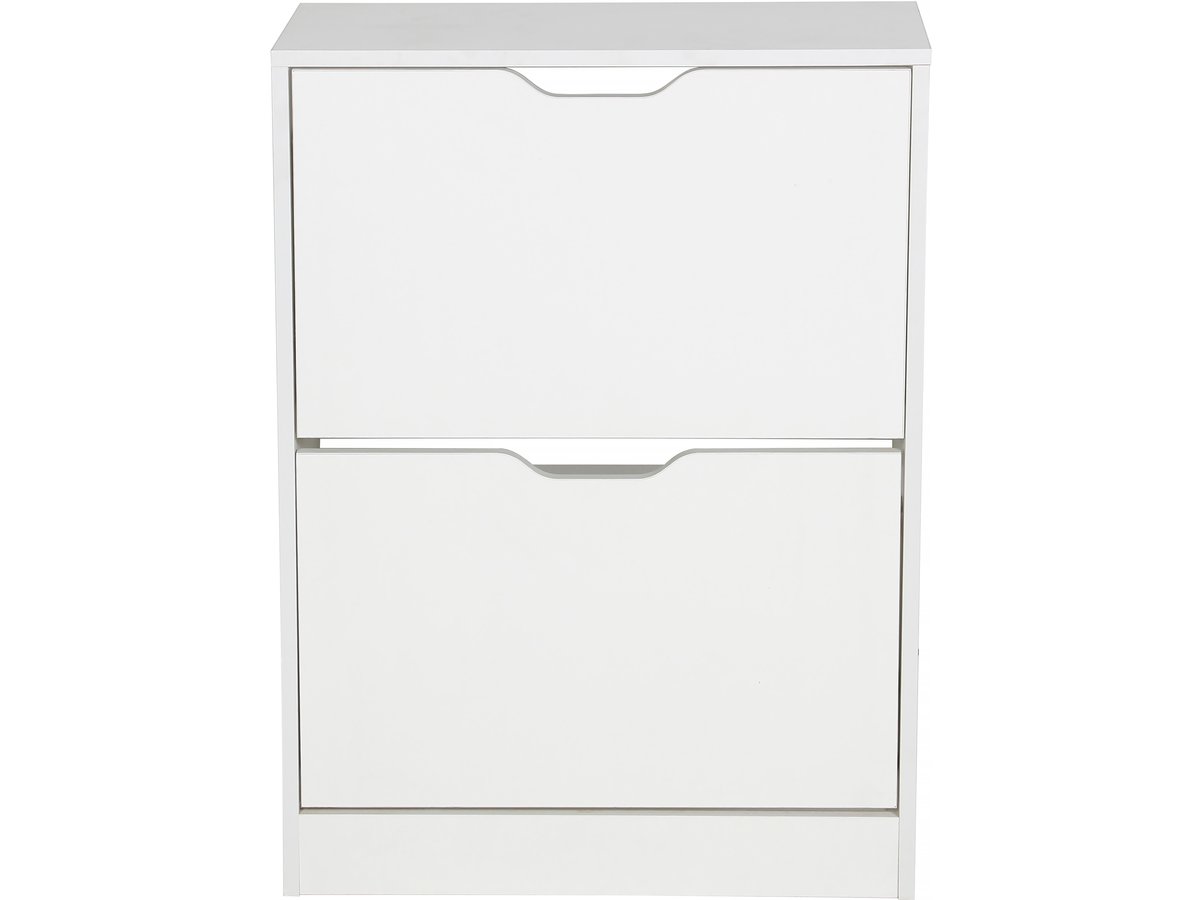 Scarpiera "Brighton" - 81 x 60 x 23 cm - 2 ante - Bianco