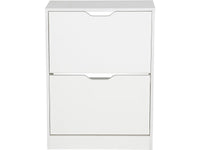 Scarpiera "Brighton" - 81 x 60 x 23 cm - 2 ante - Bianco