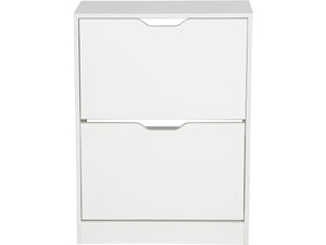 Scarpiera "Brighton" - 81 x 60 x 23 cm - 2 ante - Bianco