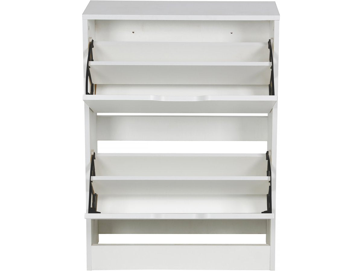 Scarpiera "Brighton" - 81 x 60 x 23 cm - 2 ante - Bianco